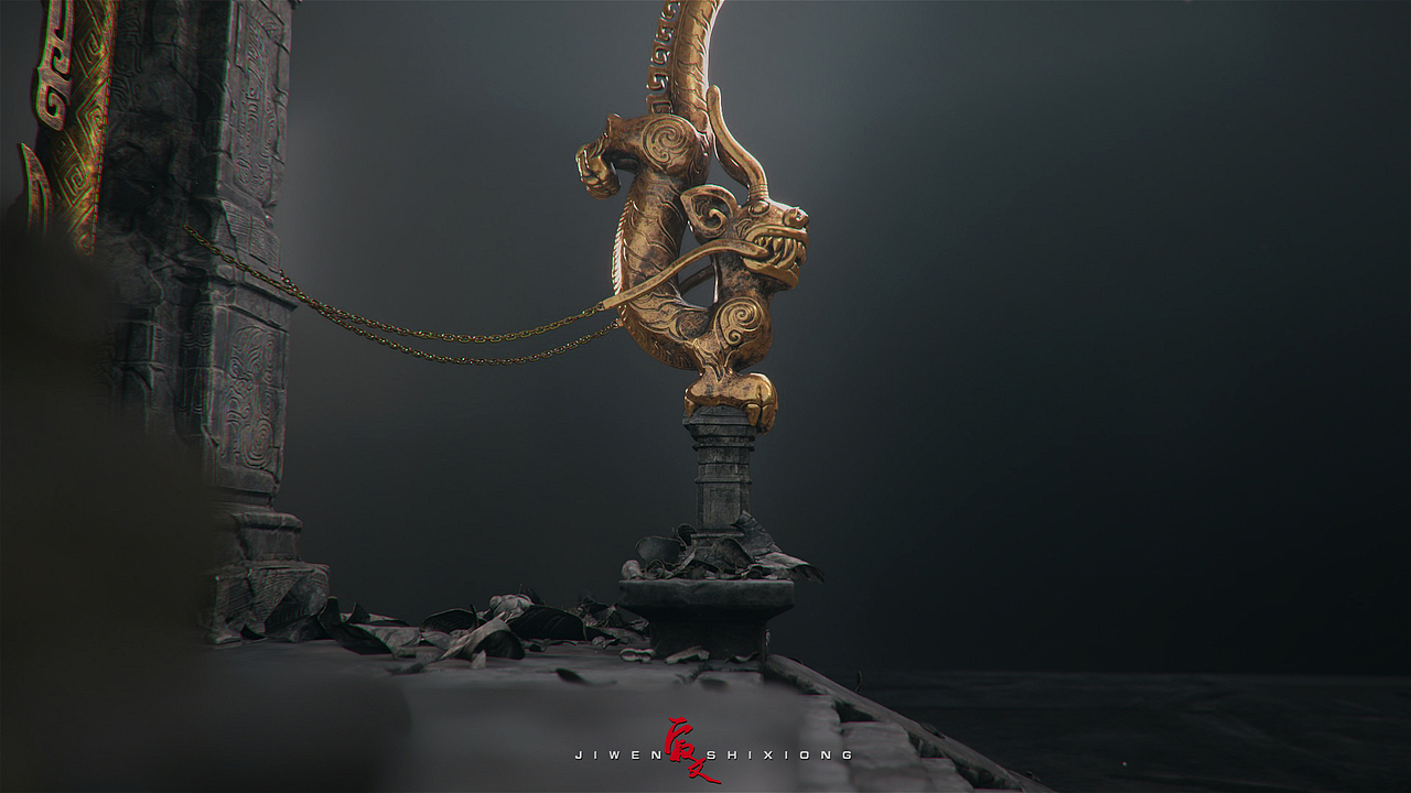 Blender 全流程创作青铜顶尊人像 重构三星堆上古神坛（图ZNDA3ODgwODY4） - 动画/影视 - 站酷设计师寂文师兄原创素材 - 站酷ZCOOL