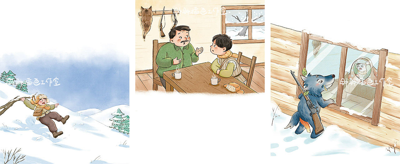 童书插图｜小鲤鱼跃龙门（已商用）（图ZNDA3ODkzNTI4） - 儿童插画 - 站酷设计师钟钟插画工作室原创素材 - 站酷ZCOOL