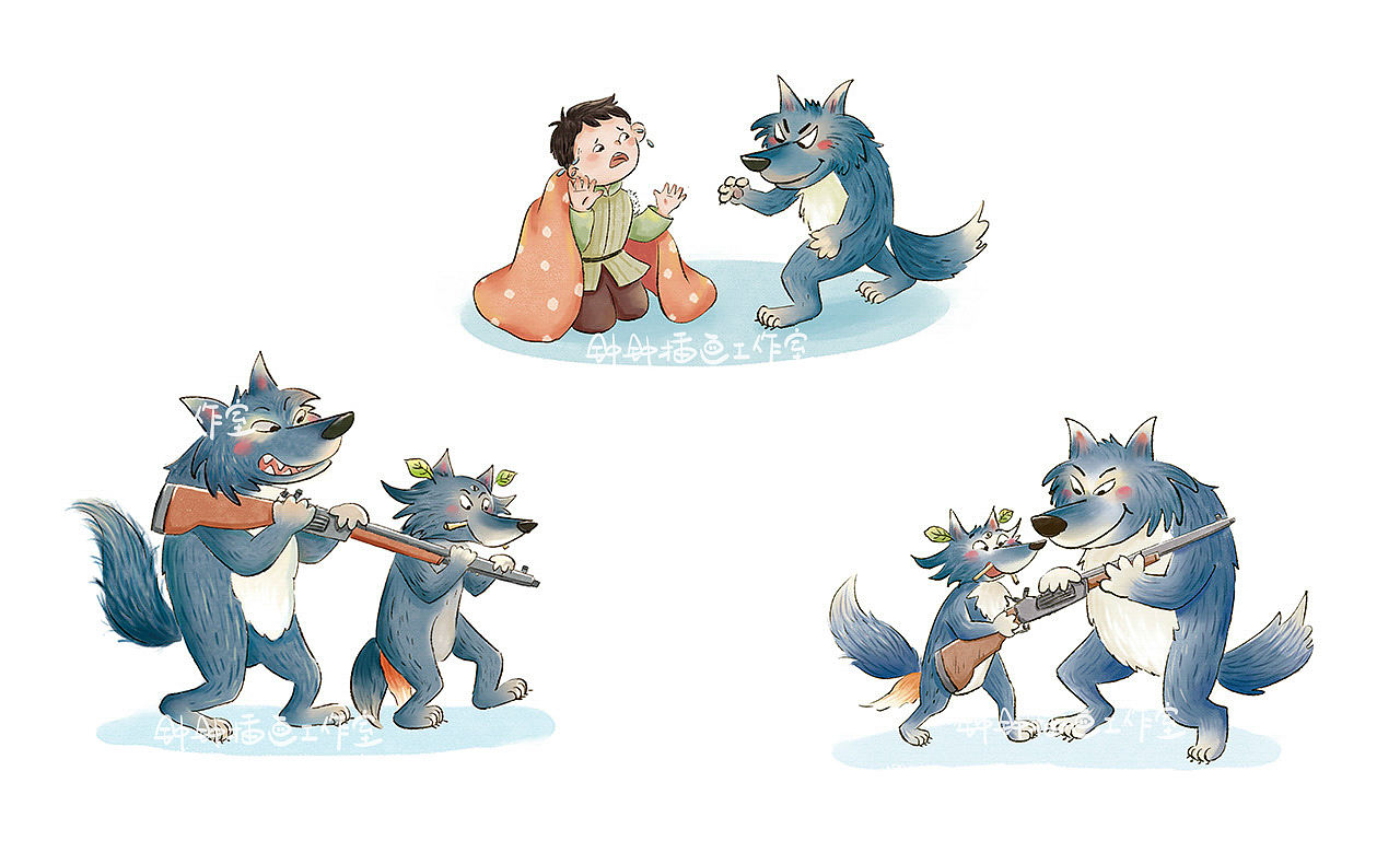 童书插图｜小鲤鱼跃龙门（已商用）（图ZNDA3ODkzNTMy） - 儿童插画 - 站酷设计师钟钟插画工作室原创素材 - 站酷ZCOOL