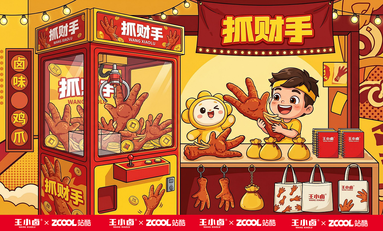 王小卤「抓财手」-《抓抓爪!大抓特抓!》(图ZNDA3ODk2MDI4) - 包装 - 站酷设计师鲸跃动画原创素材 - 站酷ZCOOL