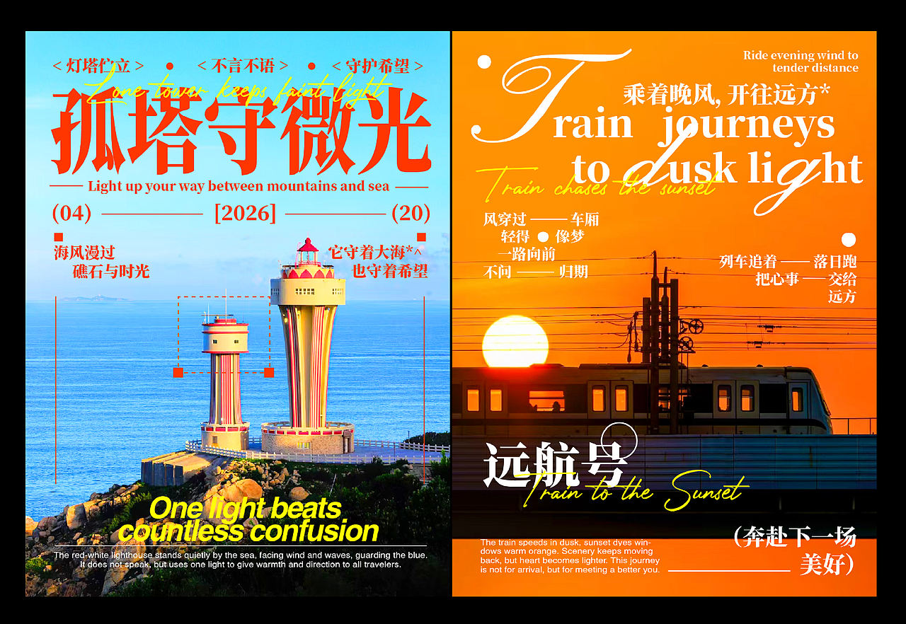 花式海报排版设计 | 风景海报 3（图ZNDA3OTEwOTY0） - 海报 - 站酷设计师範飯原创素材 - 站酷ZCOOL