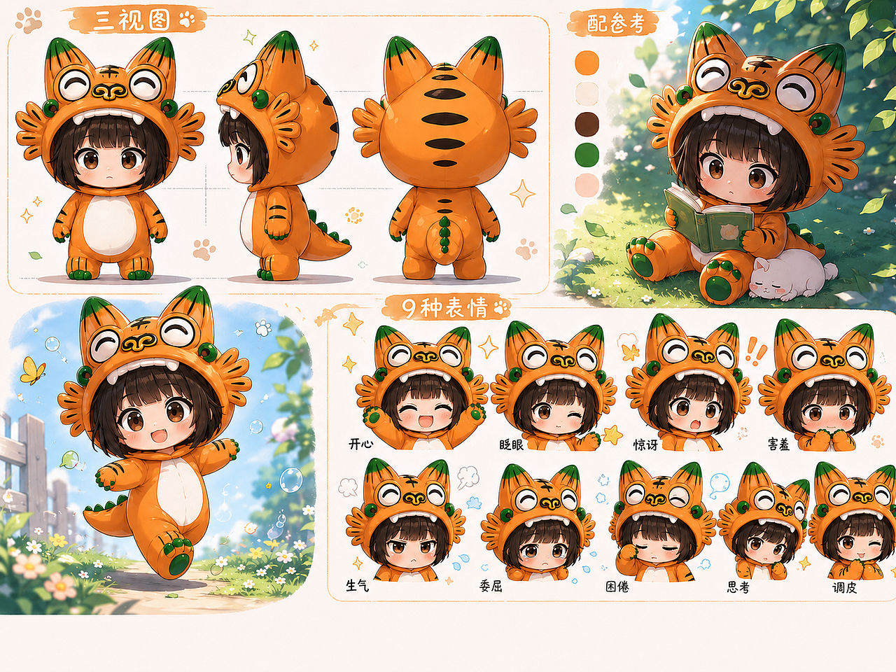 IP设计：小瓦虎（图ZNDA3OTIxODMy） - IP形象 - 站酷设计师氢谷视觉原创素材 - 站酷ZCOOL