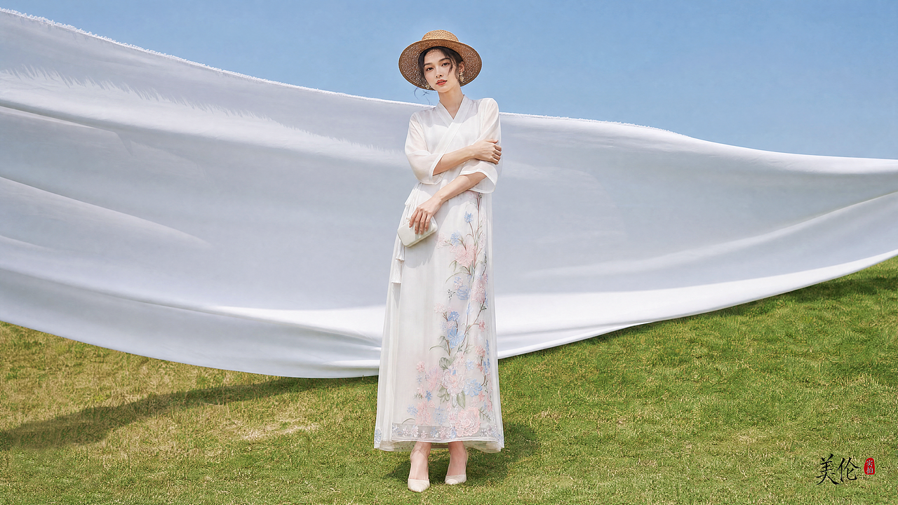 手搓电商商业服装广告+服装摄影 | 夏季新国风服装（图ZNDA3OTIzMTg4） - 休闲/流行服饰 - 站酷设计师怎么能不美呢原创素材 - 站酷ZCOOL