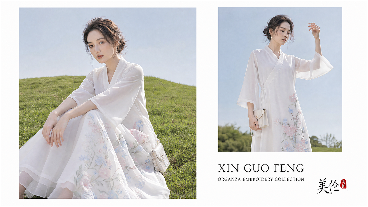 手搓电商商业服装广告+服装摄影 | 夏季新国风服装（图ZNDA3OTIzMjk2） - 休闲/流行服饰 - 站酷设计师怎么能不美呢原创素材 - 站酷ZCOOL