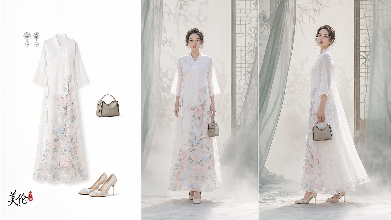 手搓电商商业服装广告+服装摄影 | 夏季新国风服装（图ZNDA3OTIzMjU2） - 休闲/流行服饰 - 站酷设计师怎么能不美呢原创素材 - 站酷ZCOOL