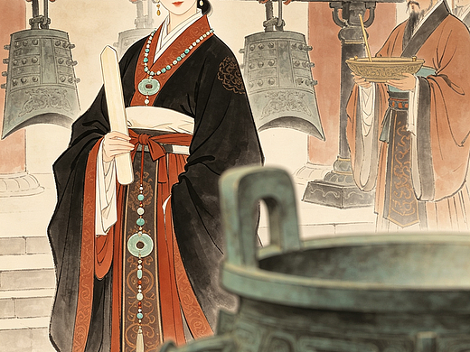 西周宫廷女性（个人主页-ZNzM3MDcwMjA=） - 绘本 - 站酷设计师同济小明同学原创素材 - 站酷ZCOOL