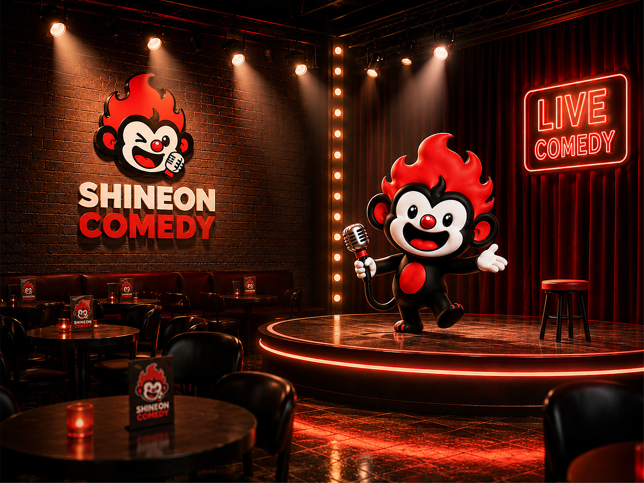 品牌IP设计 | SHINEON响火喜剧品牌IP（图ZNDA3OTI2MjIw） - IP形象 - 站酷设计师成都有棵树原创素材 - 站酷ZCOOL
