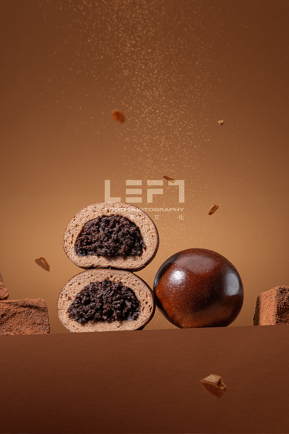 沪上阿姨 × LeftStudio｜流心黑巧碱水面包（图ZNDA3OTc1MjY0） - 美食摄影 - 站酷设计师LeftStudio原创素材 - 站酷ZCOOL
