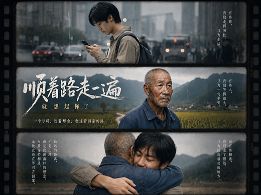 《爷爷把想你的路，走了一遍又一遍》