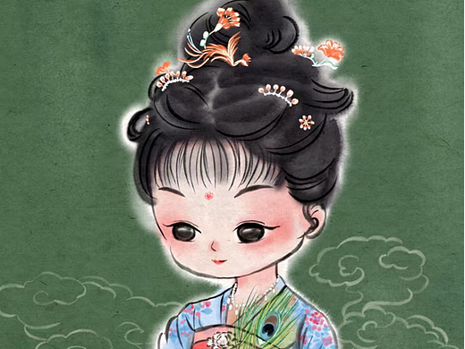《唐宫奇案之青雾凤鸣》Q版人物插画