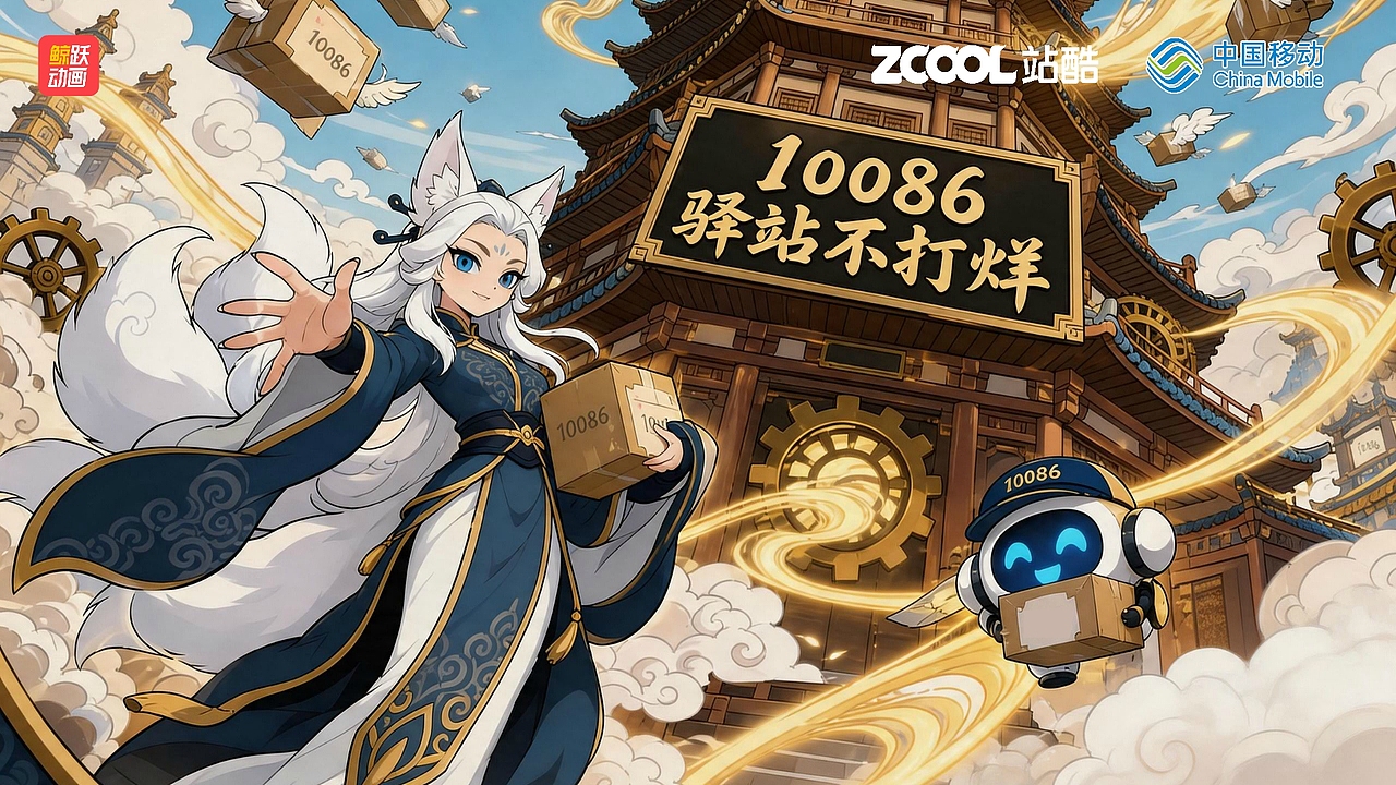 AIGC作品|《10086驿站不打烊》(图ZNDA3OTk1OTQ0) - AI作品 - 站酷设计师鲸跃动画原创素材 - 站酷ZCOOL