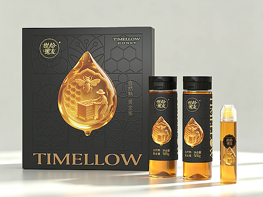 精品蜂蜜包装礼盒设计 自然熟成蜂蜜包装设计