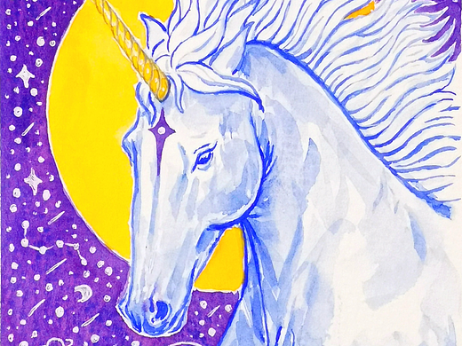 原创手绘生肖马月历