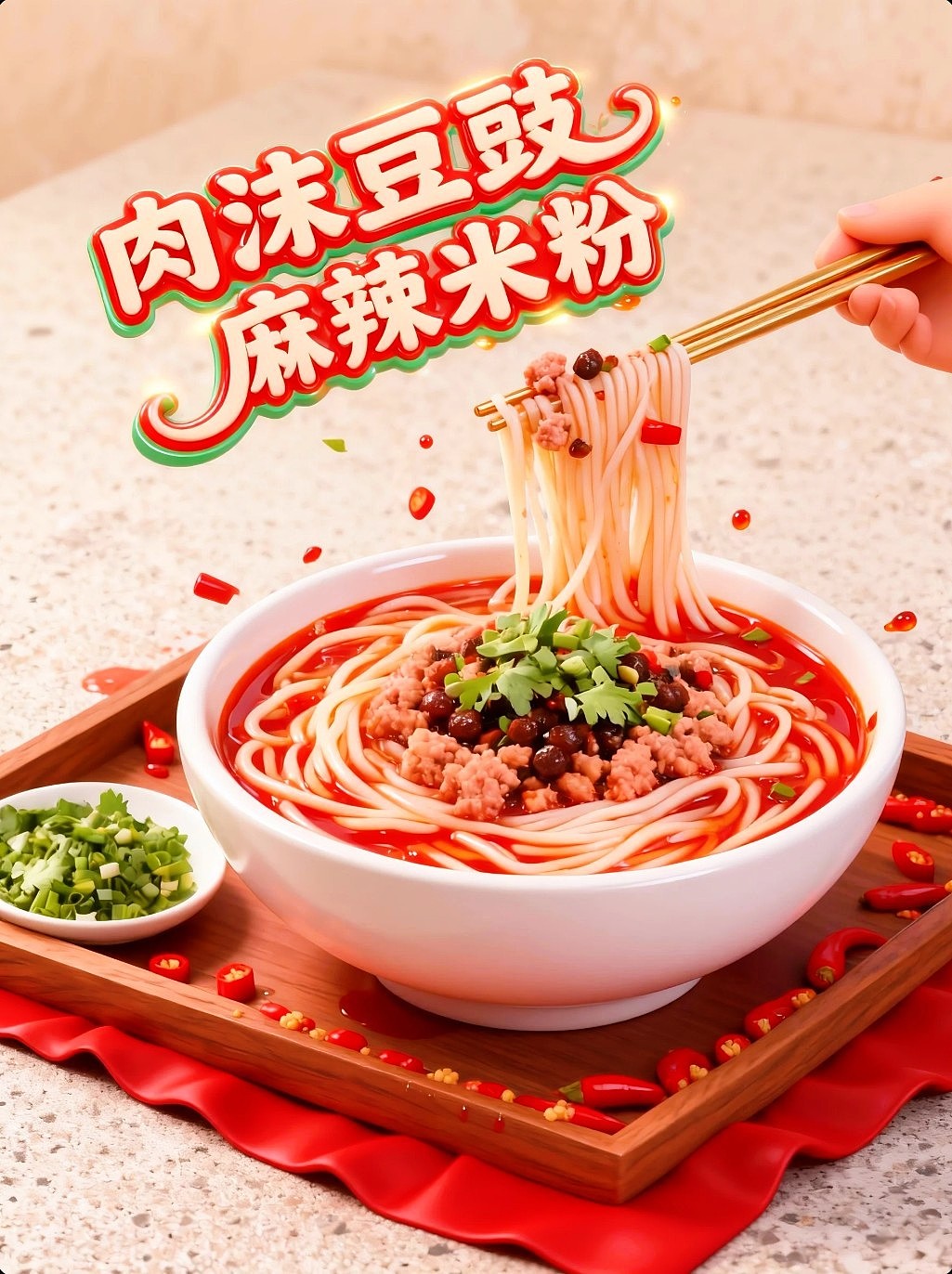 既梦AI设计创意美食肉沫豆豉和肉沫笋丝麻辣米粉海报(图ZNDA4MDc5MTYw) - 海报 - 站酷设计师风中的玫瑰耶原创素材 - 站酷ZCOOL