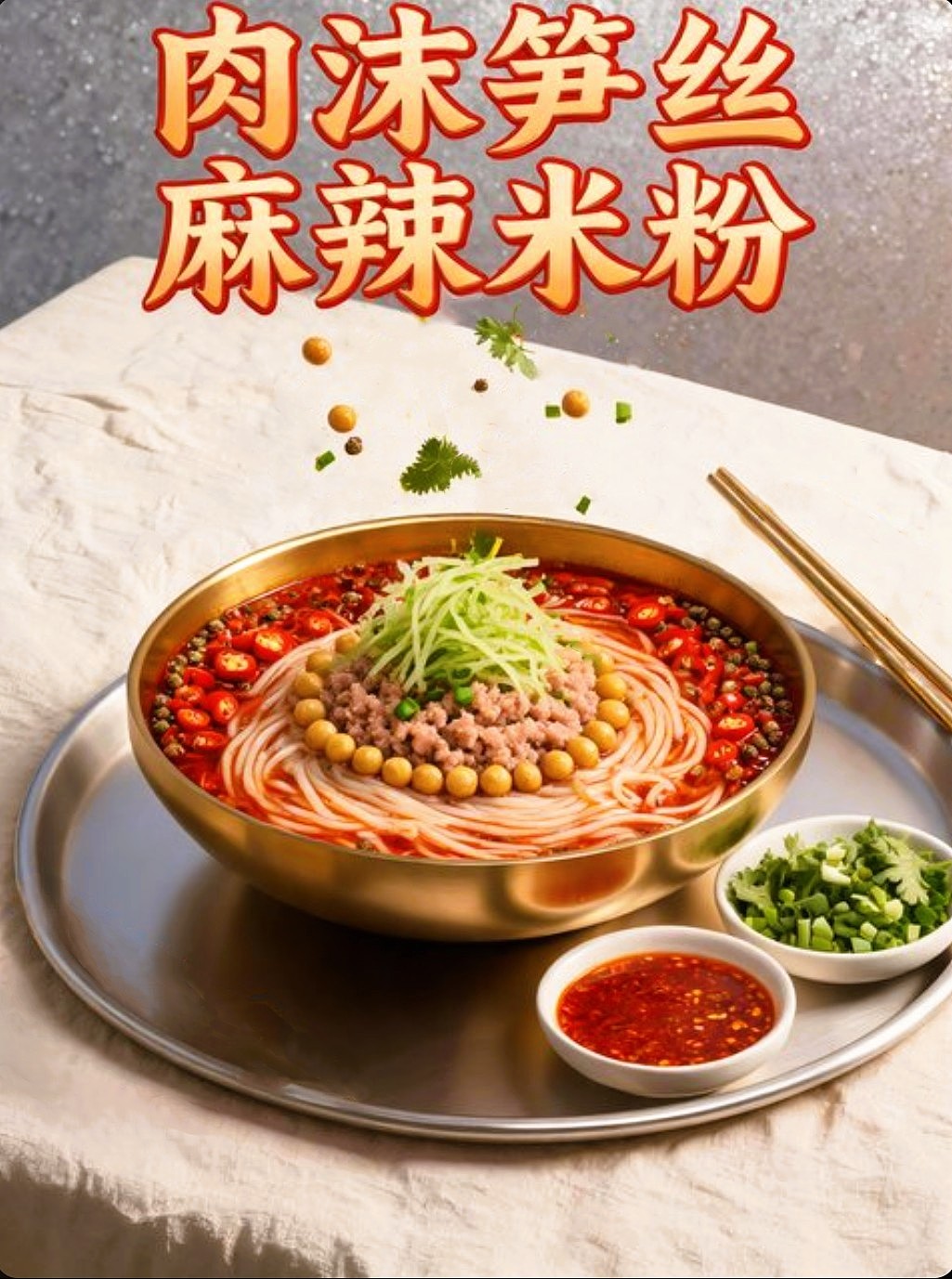 既梦AI设计创意美食肉沫豆豉和肉沫笋丝麻辣米粉海报(图ZNDA4MDc5MzM2) - 海报 - 站酷设计师风中的玫瑰耶原创素材 - 站酷ZCOOL