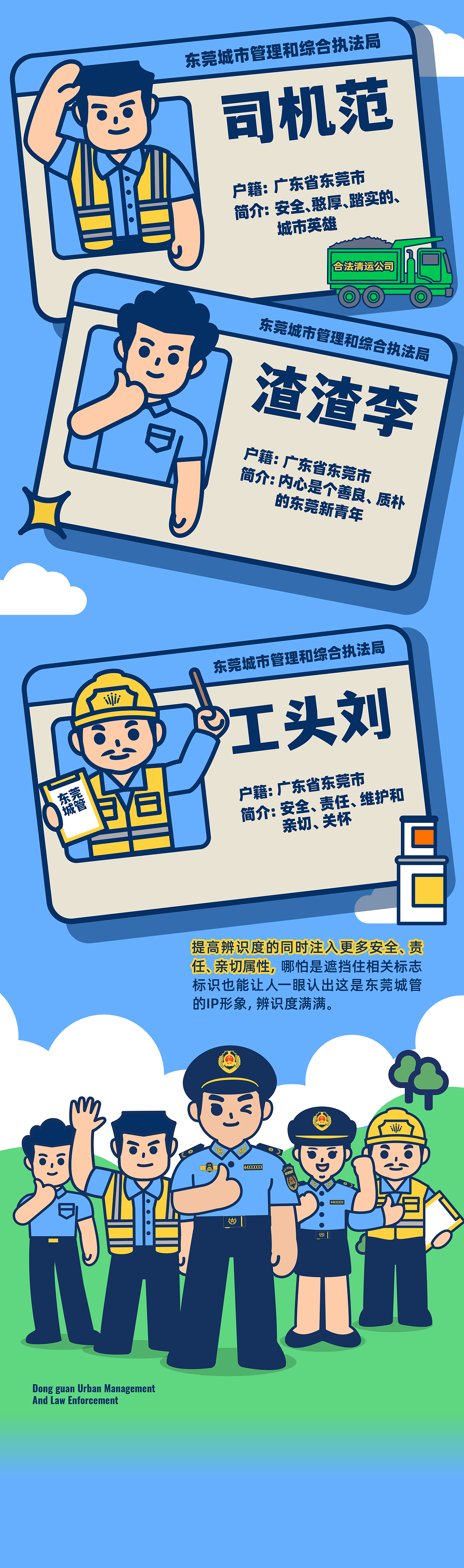 东莞城管局×谢谢 I IP形象设计（图ZNDA4MDgzMTg0） - IP形象 - 站酷设计师谢谢设计原创素材 - 站酷ZCOOL