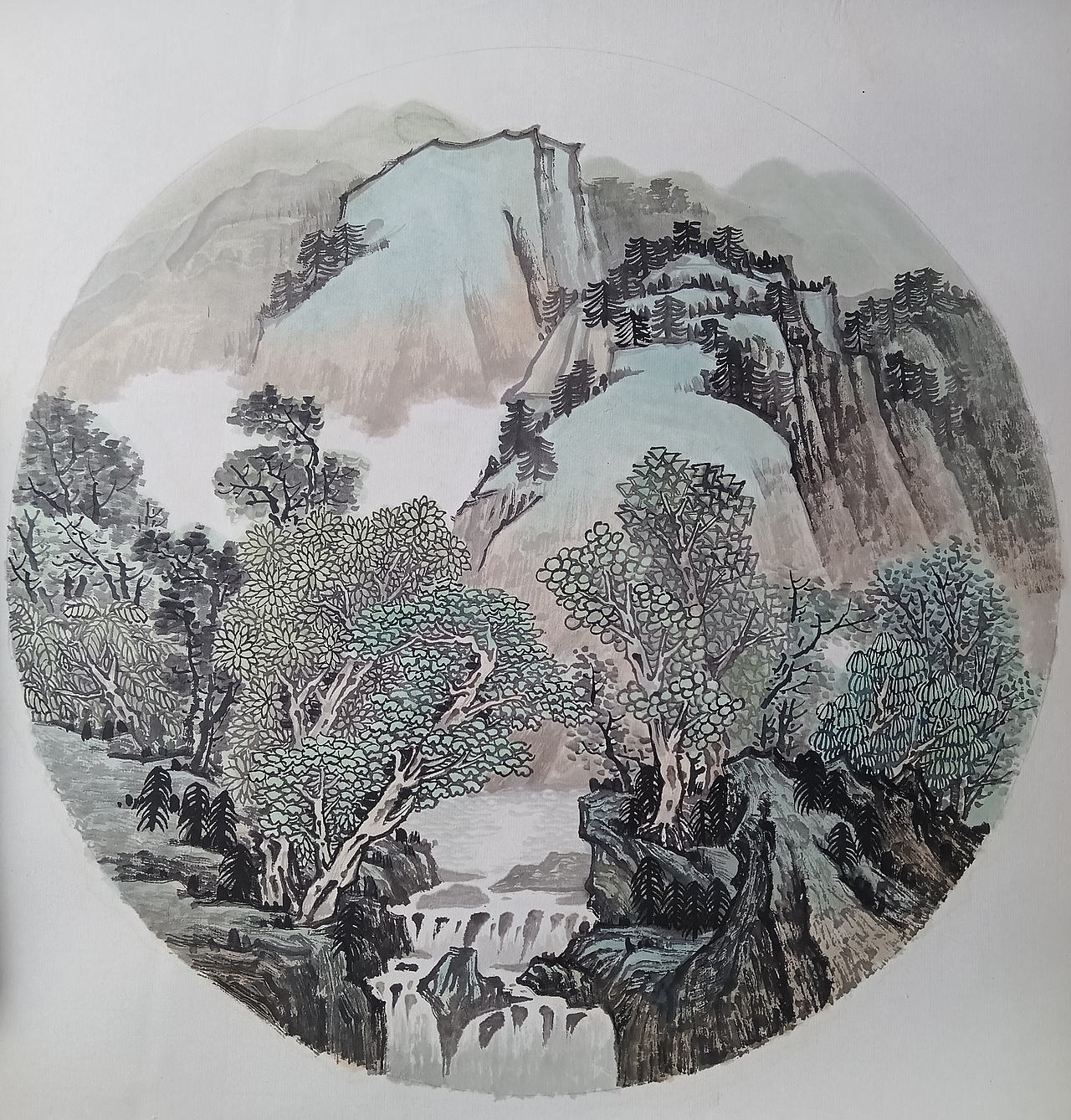 国画山水（图ZNDA4MDk0MjYw） - 绘画 - 站酷设计师岗底长江原创素材 - 站酷ZCOOL