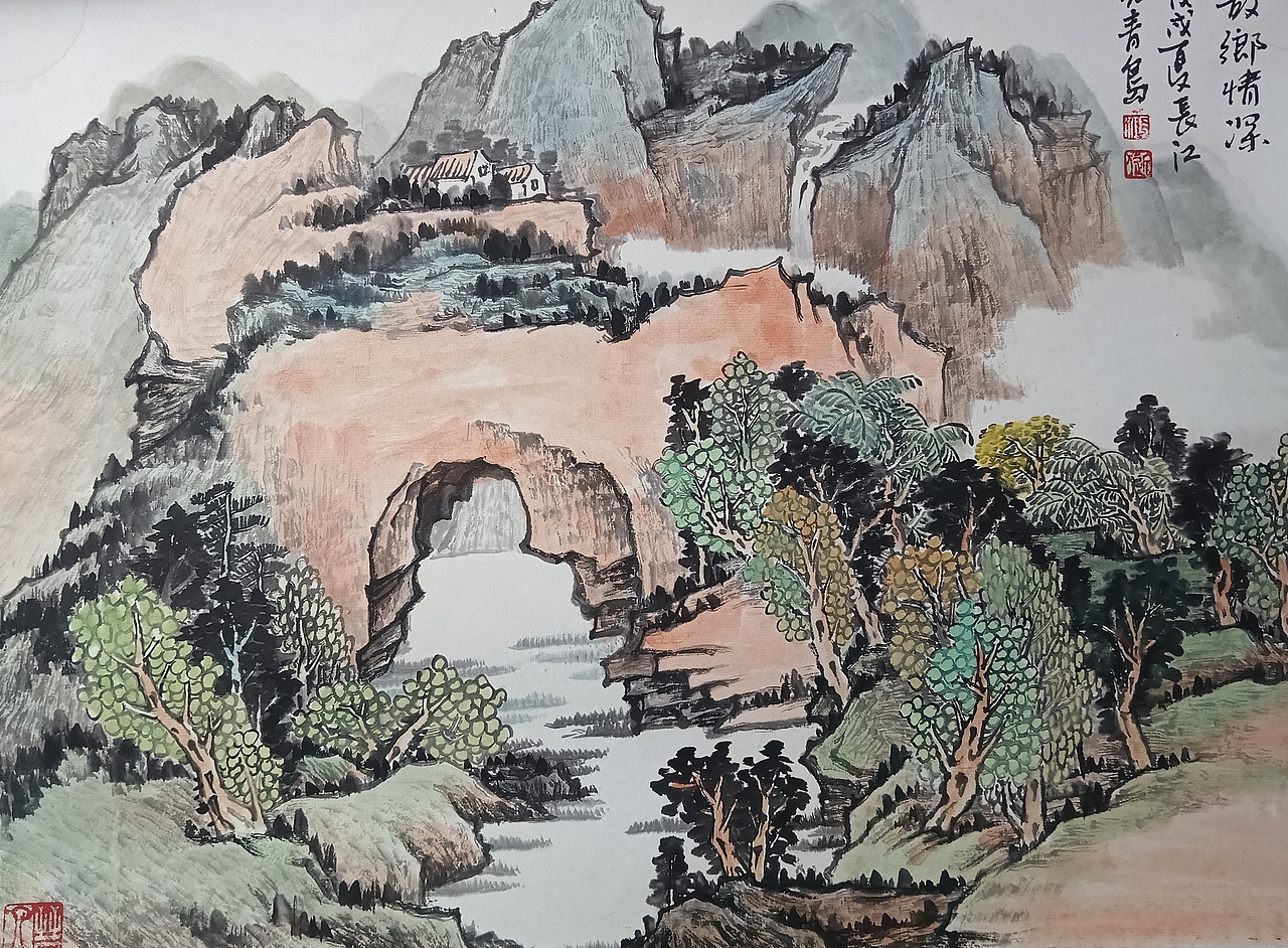 国画山水（图ZNDA4MDk0MjQw） - 绘画 - 站酷设计师岗底长江原创素材 - 站酷ZCOOL