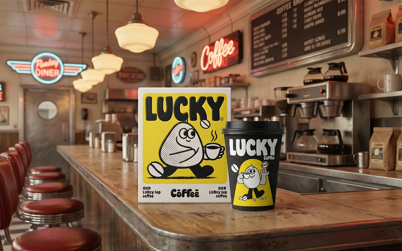 一杯好运,轻松起飞 | LUCKY COFFEE 咖啡品牌设计(图ZNDA4MDk2MDg4) - 品牌 - 站酷设计师ketty仪原创素材 - 站酷ZCOOL