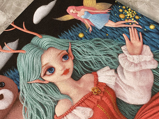 综合材料绘画作品