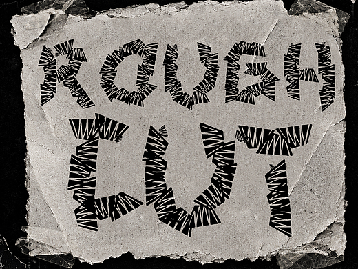 免费商用英文字体：XC Rough Cut