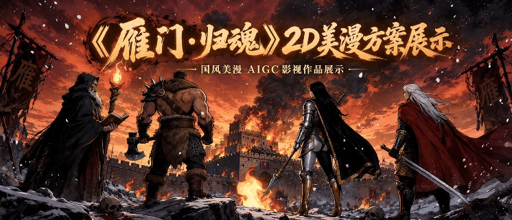 AIGC2D美漫《雁门·归魂》方案展示（图ZNDA4MTczODQw） - AI作品 - 站酷设计师m0NESYy原创素材 - 站酷ZCOOL