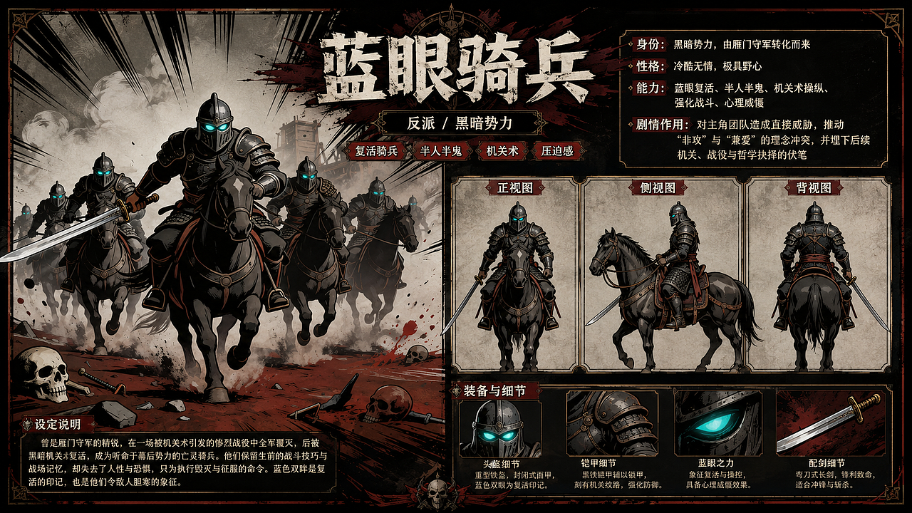 AIGC2D美漫《雁门·归魂》方案展示（图ZNDA4MTc0MTQ4） - AI作品 - 站酷设计师m0NESYy原创素材 - 站酷ZCOOL
