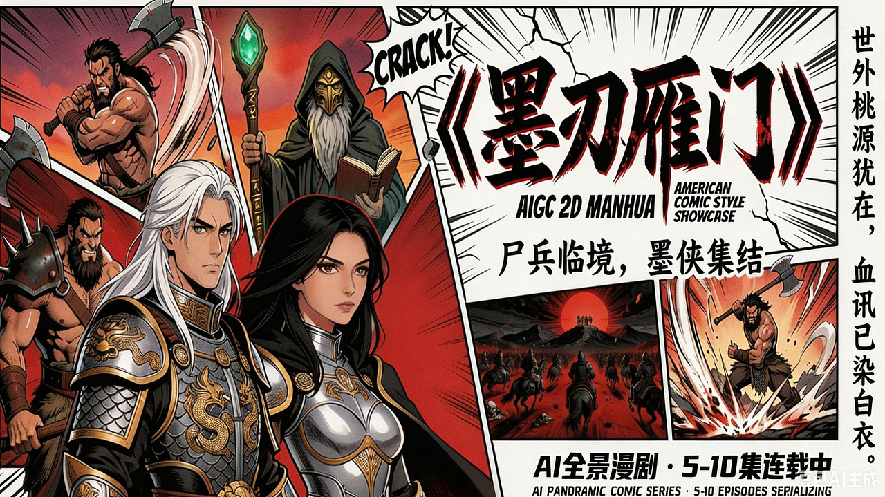 AIGC影视《墨刃雁门》2D漫剧成品展示（图ZNDA4MjE3ODg0） - AI作品 - 站酷设计师Z049039499原创素材 - 站酷ZCOOL