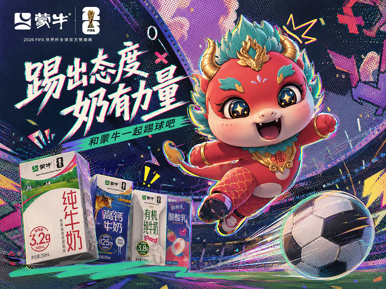 banbolong × 蒙牛: 赢下世界杯 从这一球开始(图ZNDA4MjYwMTM2) - IP形象 - 站酷设计师杨瑞霖原创素材 - 站酷ZCOOL