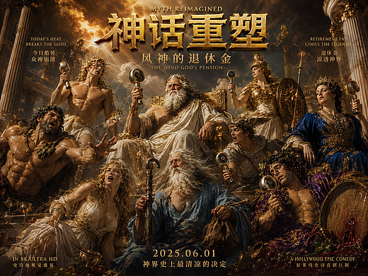 手持小风扇 AI广告TVC系列二  文艺复兴风 诸神之战