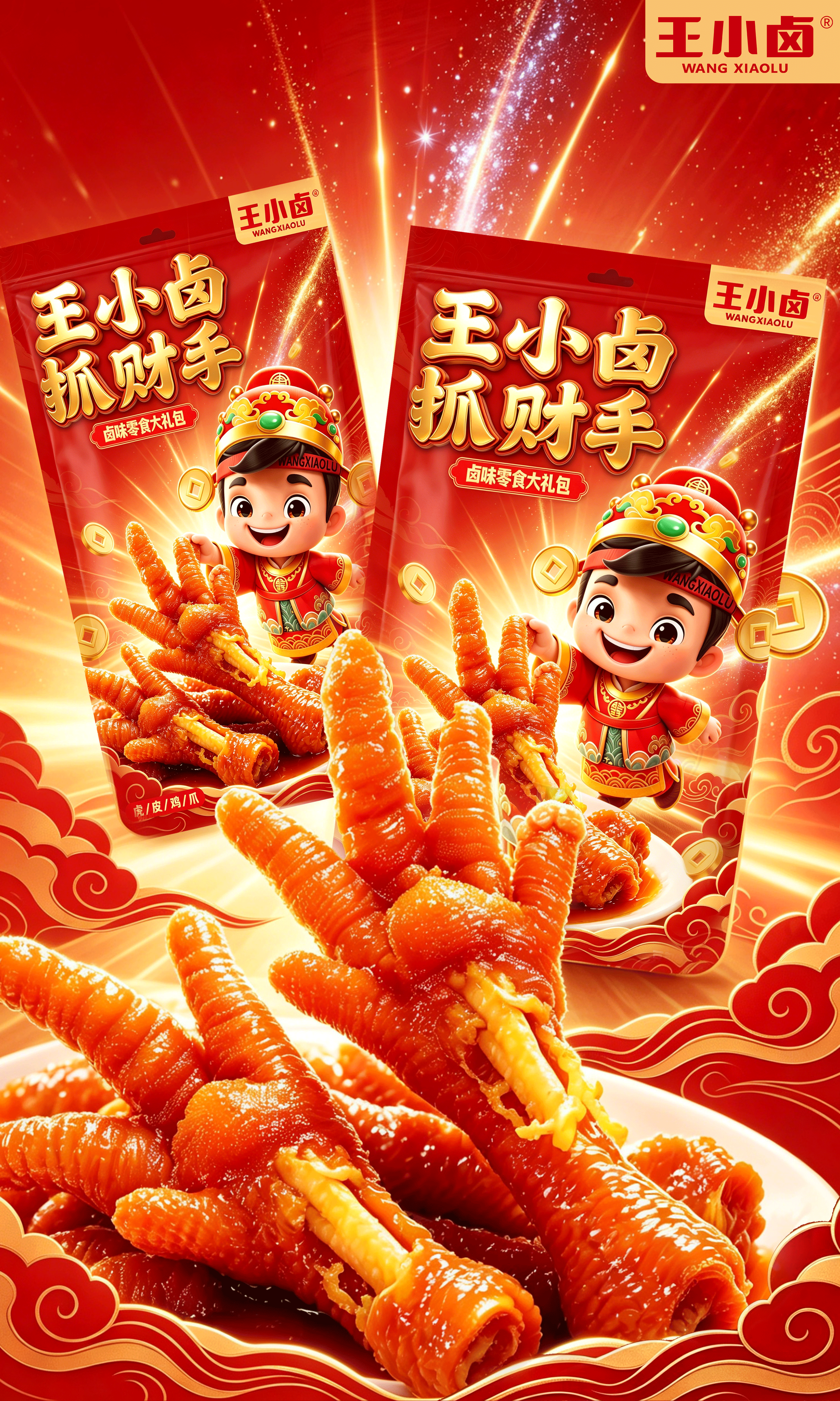 王小卤抓财手 - 抓财开运礼盒设计(图ZNDA4MzE5MDEy) - 包装 - 站酷设计师别人家的孩子95原创素材 - 站酷ZCOOL