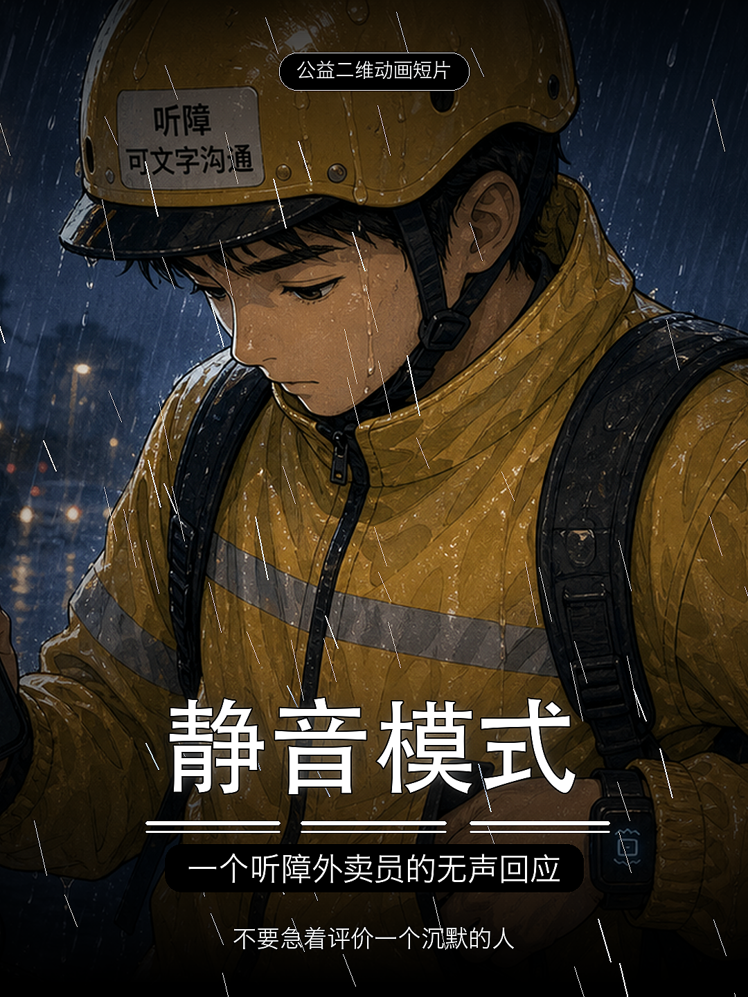 AIGC公益短片《静音模式》，沉默不是冷漠（图ZNDA4MzI3NTA0） - AI作品 - 站酷设计师张小喵Tensor原创素材 - 站酷ZCOOL