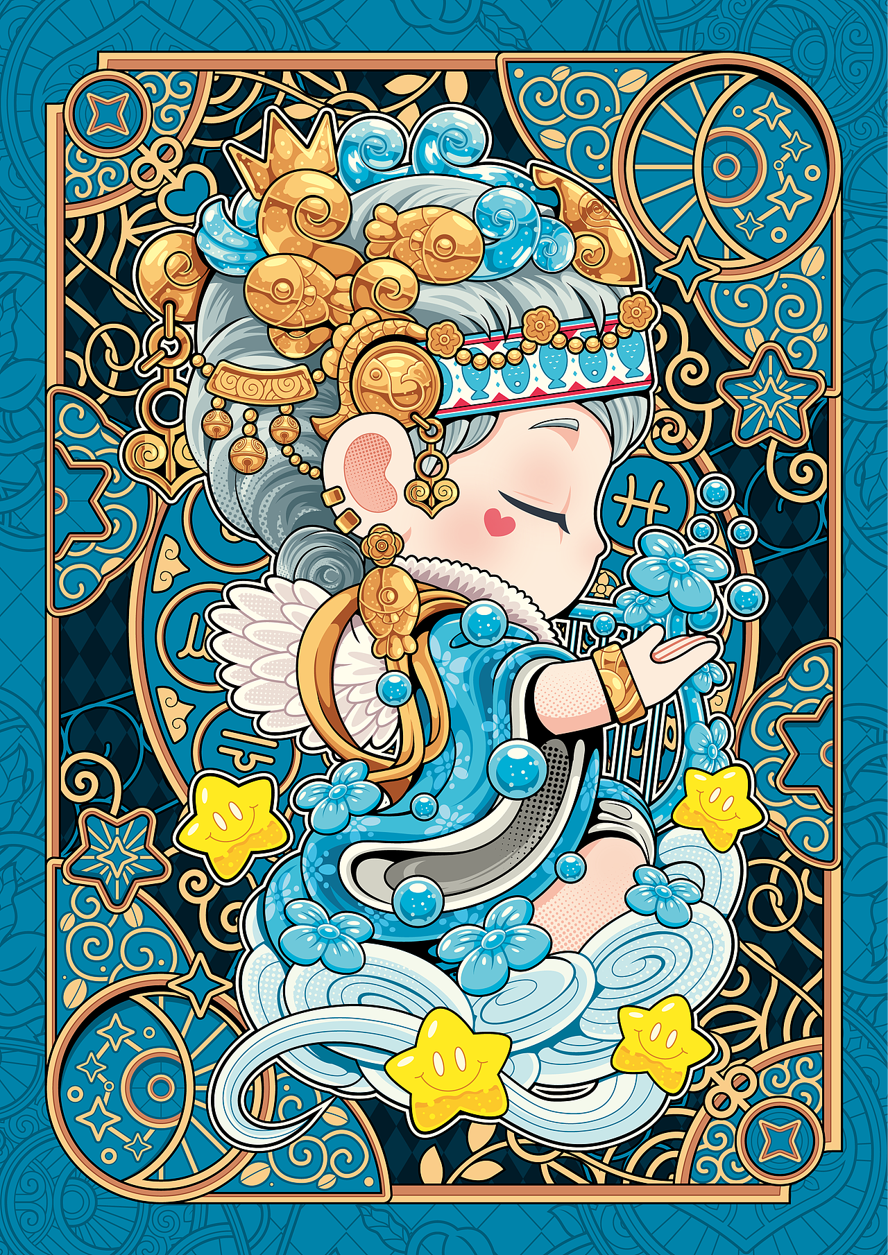 萌萌十二星座（图ZNDA4MzgwOTA4） - 商业插画 - 站酷设计师狂奔的包子插画铺原创素材 - 站酷ZCOOL