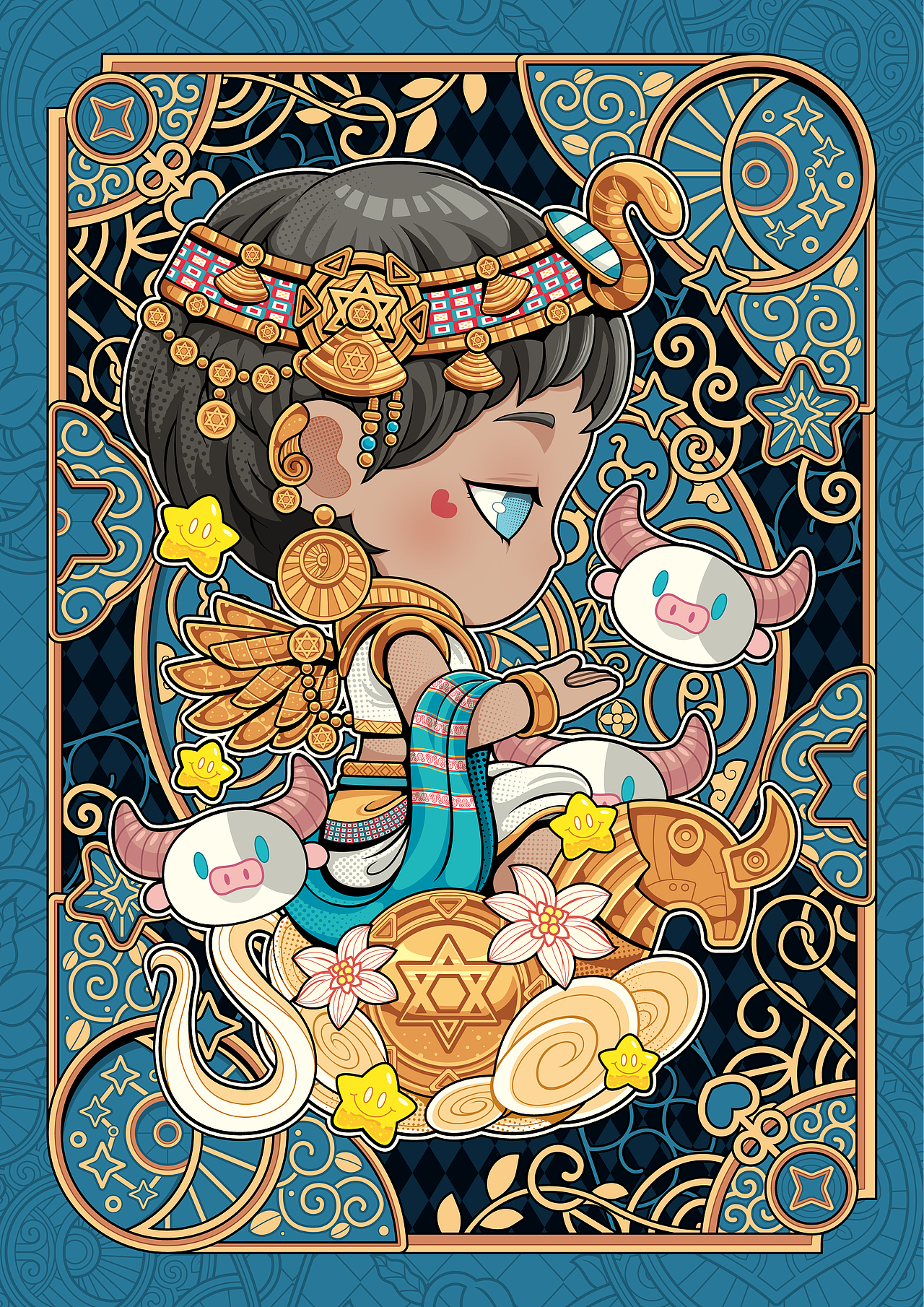 萌萌十二星座（图ZNDA4MzgwOTQ4） - 商业插画 - 站酷设计师狂奔的包子插画铺原创素材 - 站酷ZCOOL