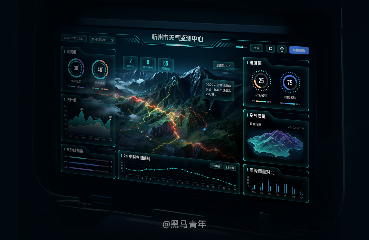 不会做大屏设计，只能靠 AI 啦！（图ZMTU2NzA3NjA=） - 教程 - 站酷设计师黑马青年原创素材 - 站酷ZCOOL