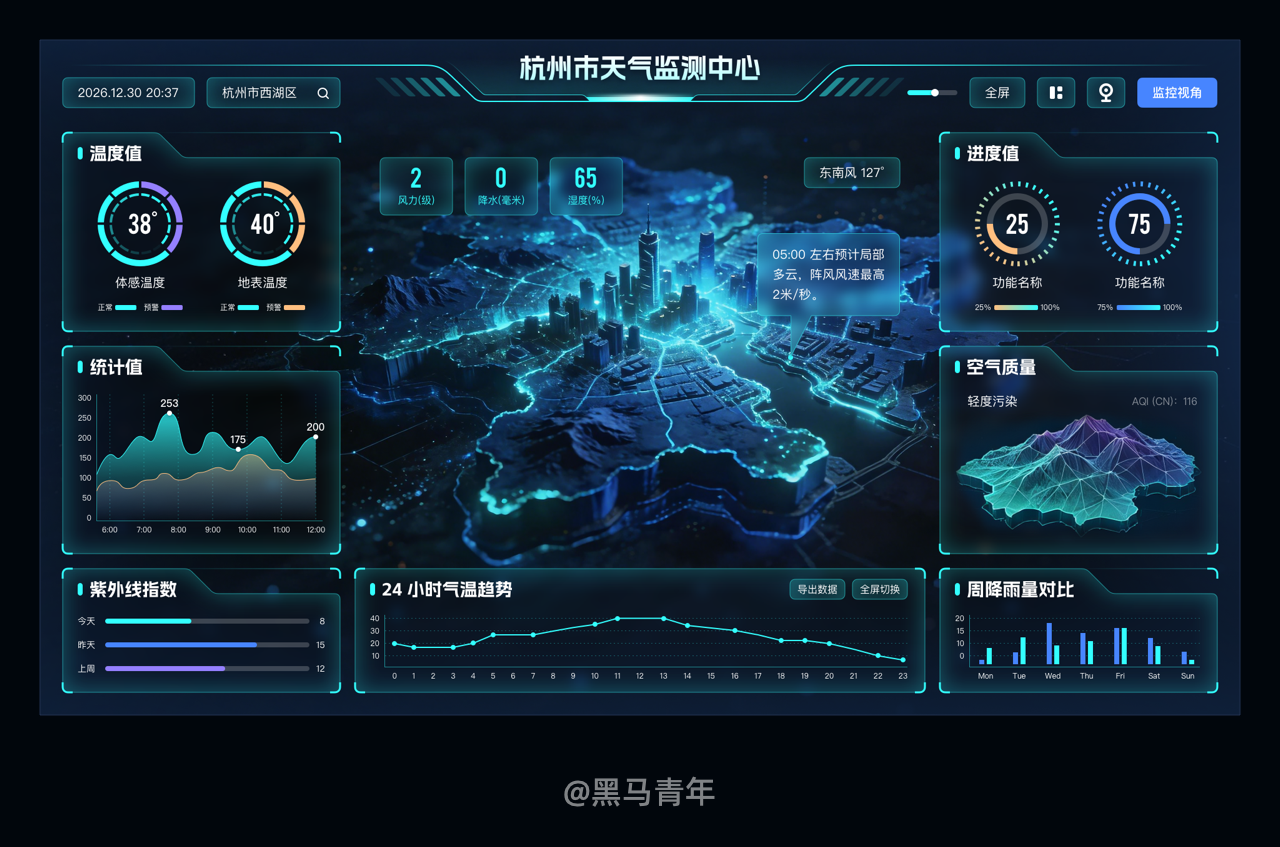 不会做大屏设计，只能靠 AI 啦！（图ZMTU2NzA4Mjg=） - 教程 - 站酷设计师黑马青年原创素材 - 站酷ZCOOL