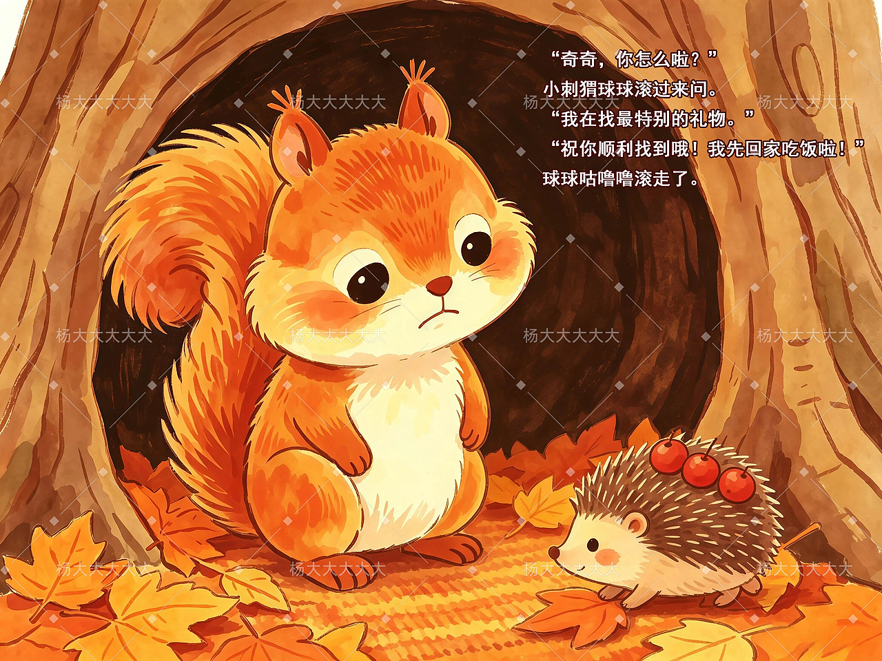 森林里最特别的礼物（图ZNDA4NDAxMzQ4） - 绘本 - 站酷设计师杨大大大大大11原创素材 - 站酷ZCOOL