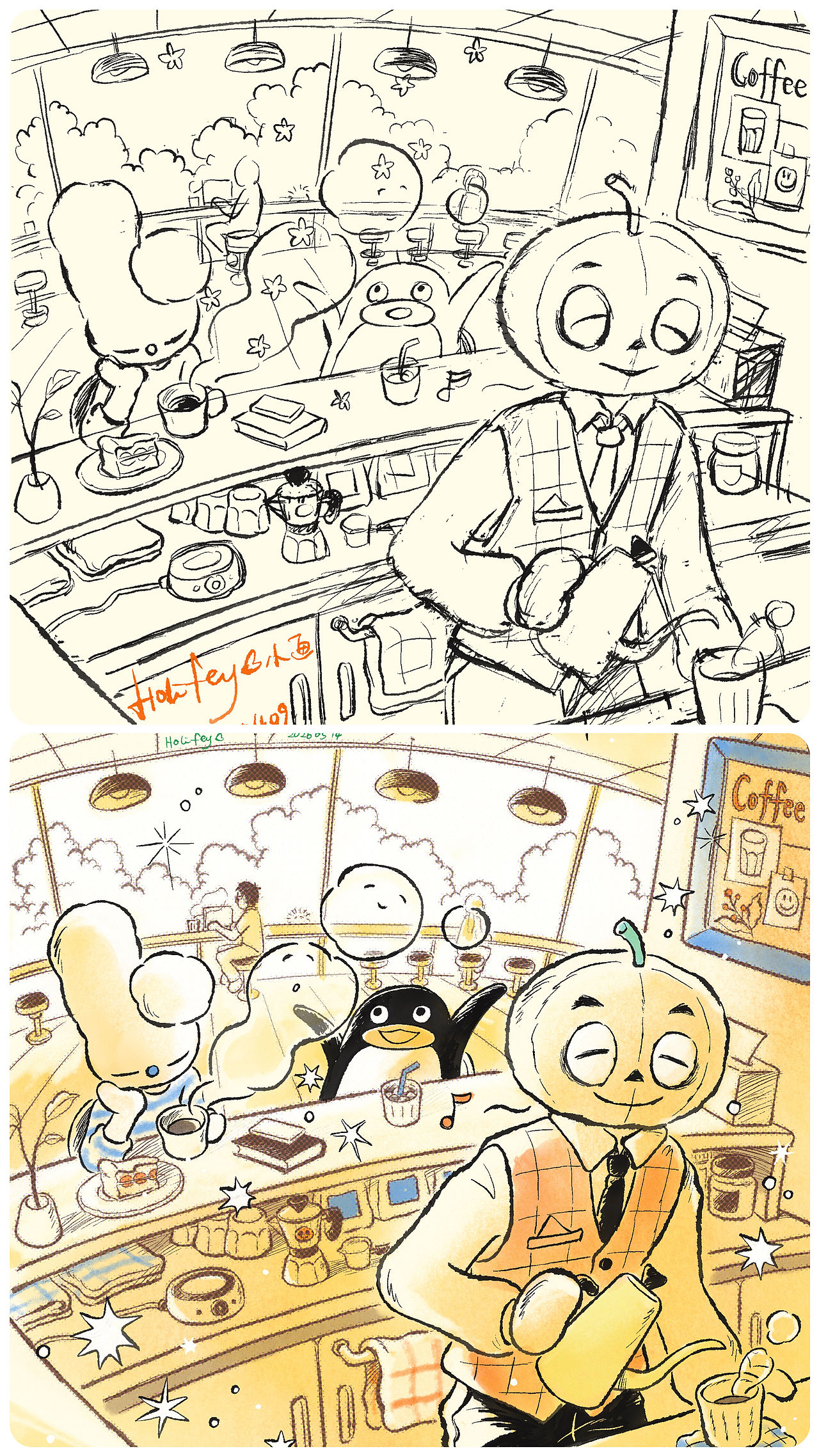 收藏四月的春日小美好（图ZNDA4NDA0Nzgw） - 艺术插画 - 站酷设计师Holifey原创素材 - 站酷ZCOOL