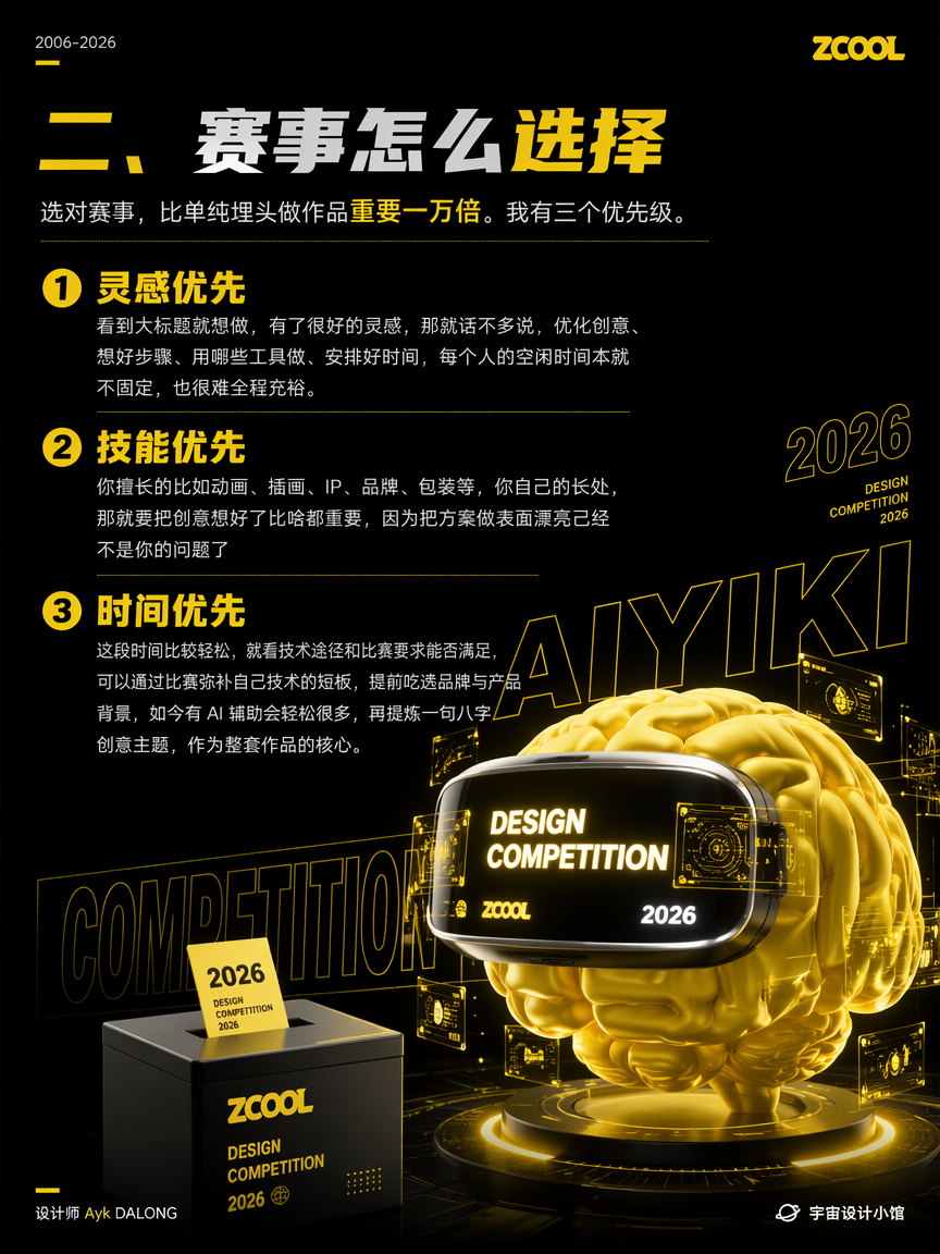 设计师速看👀站酷设计比赛拿奖经验分享干货拉满（图ZMTU2NzI4ODQ=） - 观点 - 站酷设计师艾亿客原创素材 - 站酷ZCOOL
