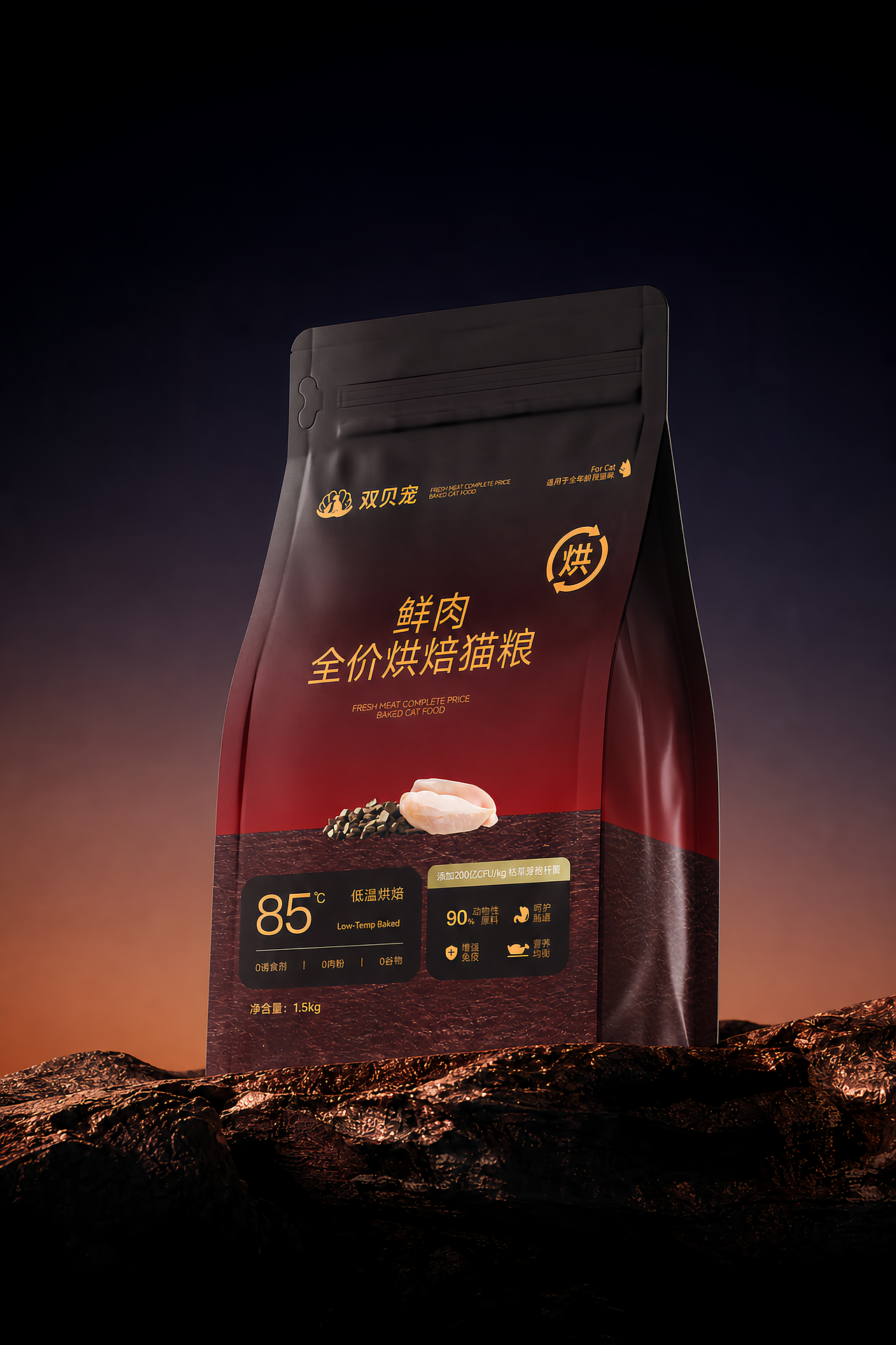 新作｜鲜肉烘焙猫粮宠物食品包装设计（图ZNDA4NDQ4OTU2） - 包装 - 站酷设计师北京灵丹创意原创素材 - 站酷ZCOOL