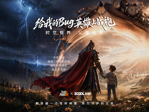 时空有界 父爱无限（个人主页-ZNzM3NjA2OTI=） - AI作品 - 站酷设计师爱发光原创素材 - 站酷ZCOOL