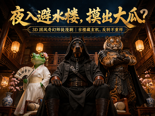 AIGC 影视《避水剑》3D国风漫剧短片全案展示