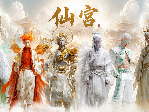 AI绘画《仙宫》