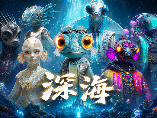 AI绘画《深海》