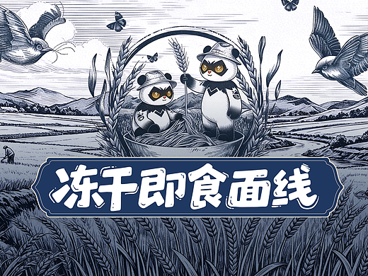 「冻干即食面线」产品包装视觉方案