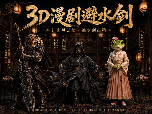 AIGC3D国风漫剧《避水剑》全流程方案展示