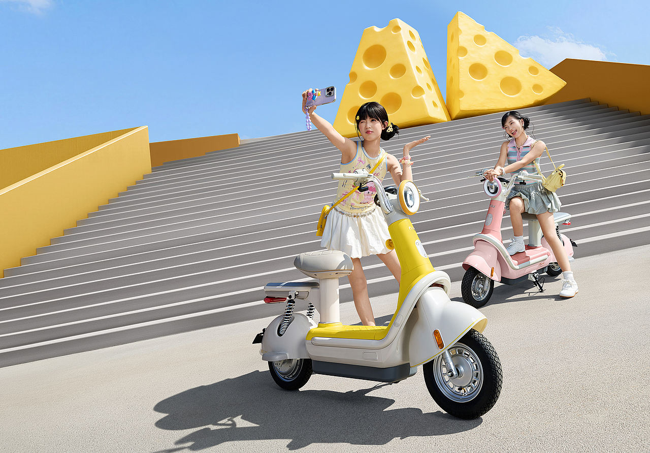小牛电动 NIU Y芝士（图ZNDA4NTE3MjY4） - 人像摄影 - 站酷设计师FengStudio原创素材 - 站酷ZCOOL