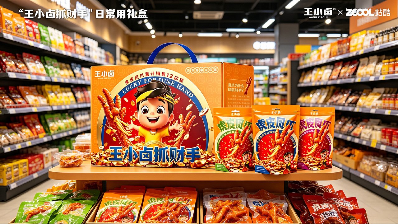 “王小卤抓财手”礼盒包装(图ZNDA4NTQwMzky) - 包装 - 站酷设计师丹伲斯空间原创素材 - 站酷ZCOOL