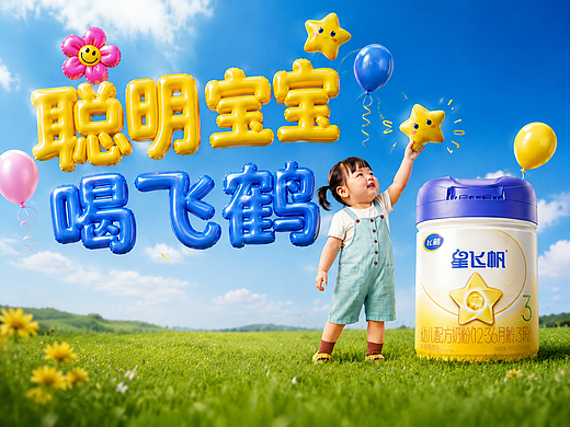 聪明宝宝喝飞鹤