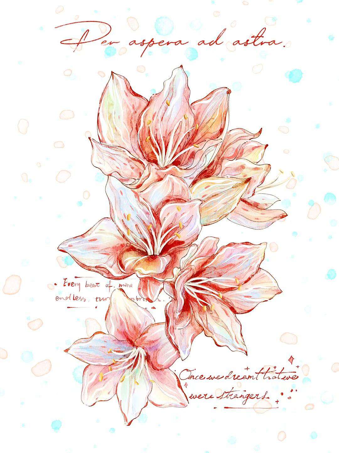 暖调花卉水彩插画|纸品/家纺/礼盒商用适配设(图ZNDA4NTUxNjY0) - 商业插画 - 站酷设计师插画师多多原创素材 - 站酷ZCOOL